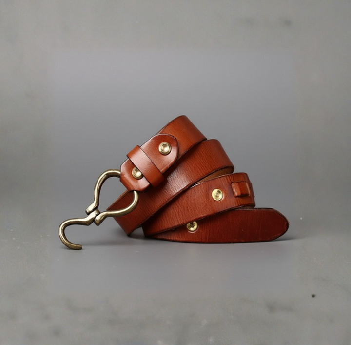 Heritage Hook Leather Belt, Unisex,