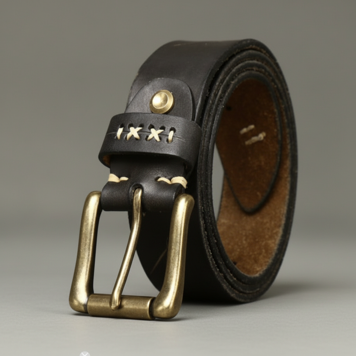 Vintage Street Leather Belt, Unisex, Classic Wear