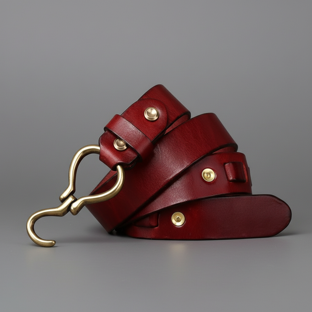 Heritage Hook Leather Belt, Unisex,