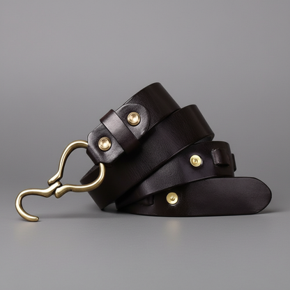 Heritage Hook Leather Belt, Unisex,