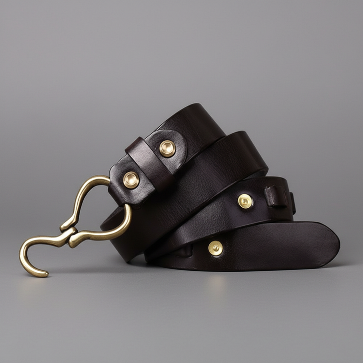 Heritage Hook Leather Belt, Unisex,